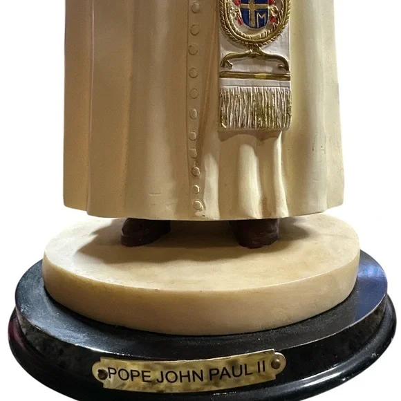 15.5” statue of Pope John Paul II, who served as head of the Catholic Church and